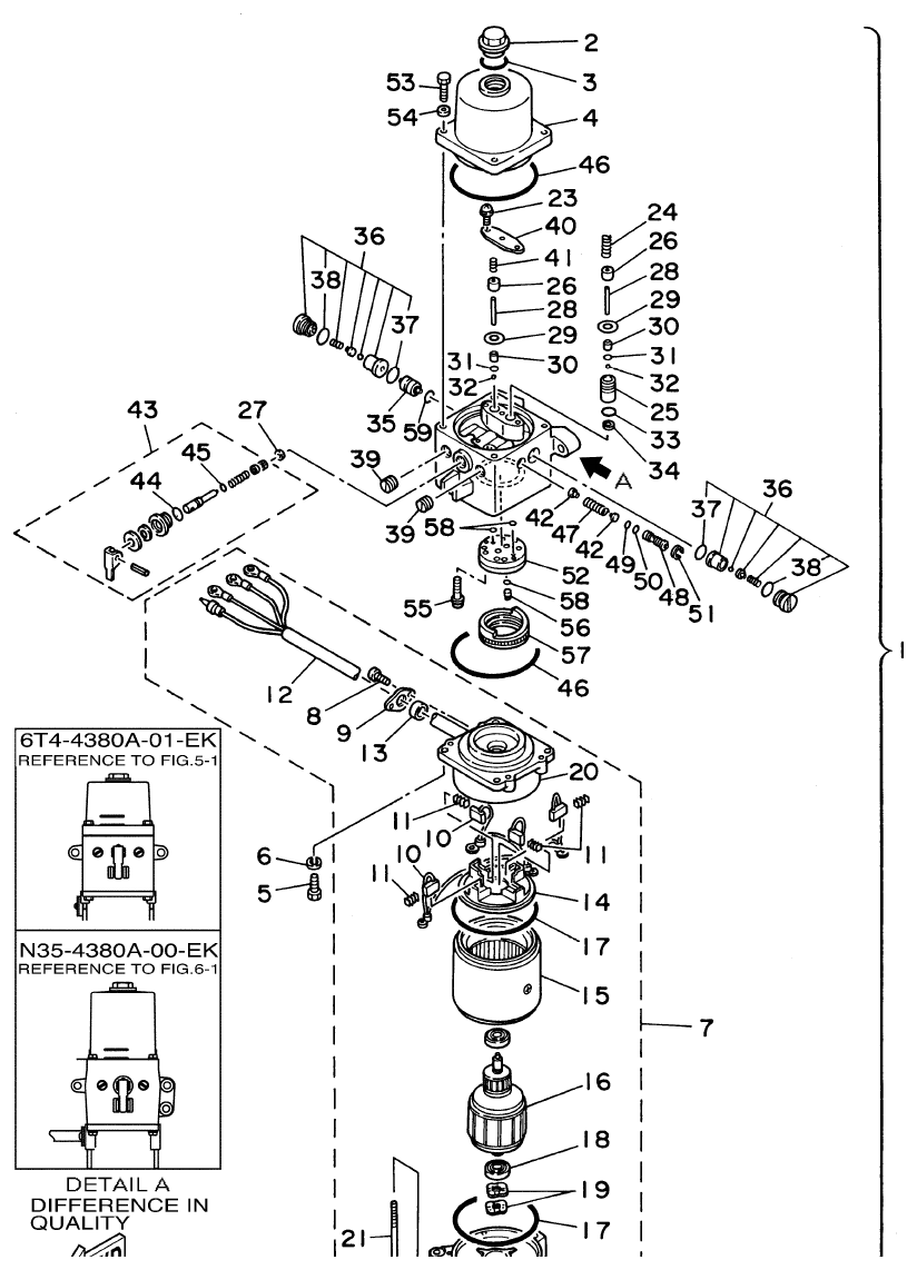 FIG. 5 — POWER TILT BODY ASSY 1 (PREVIOUS MODEL)